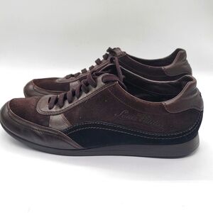Louis Vuitton Men Brown Suede Leather Shoes Size 7.5